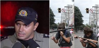 Major acusado de agredir estudante durante protesto é flagrado em carro furtado, na BR-414