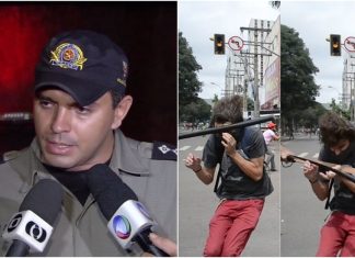 Major acusado de agredir estudante durante protesto é flagrado em carro furtado, na BR-414