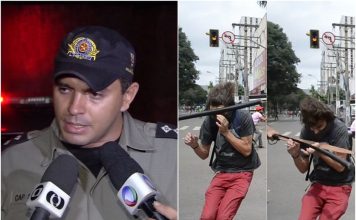 Major acusado de agredir estudante durante protesto é flagrado em carro furtado, na BR-414