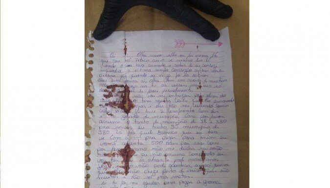Assassino Lázaro escreveu carta dizendo que estava sem munições, mas não ia se entregaria à polícia .